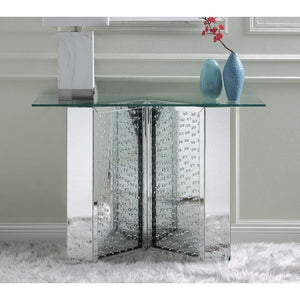 Nysa - Accent Table - Pearl Silver - Wood - 32"