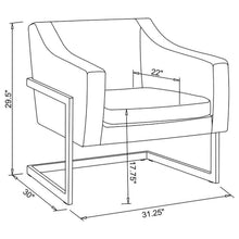 Chris - Upholstered Accent Chair - Chrome and Gray