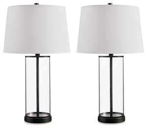 Wilmburgh - Clear / Bronze Finish - Glass Table Lamp (Set of 2)