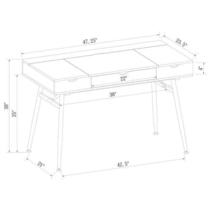 Rafael - 1-Drawer Writing Desk - Rustic Driftwood