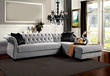 Rotterdam - Sectional - Warm Gray / Black / Silver