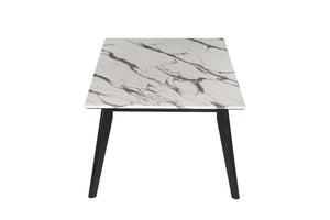 Bayhill - Rectangle Faux Marble Top Coffee Table - Black and White