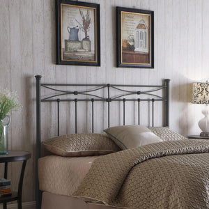 Lane - Queen / Full Metal Headboard - Rustic Bronze