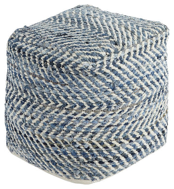 Chevron - Pouf - Blue