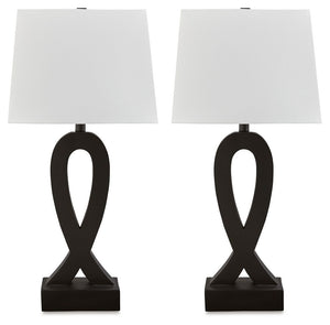 Markellton - Black - Poly Table Lamp (Set of 2)