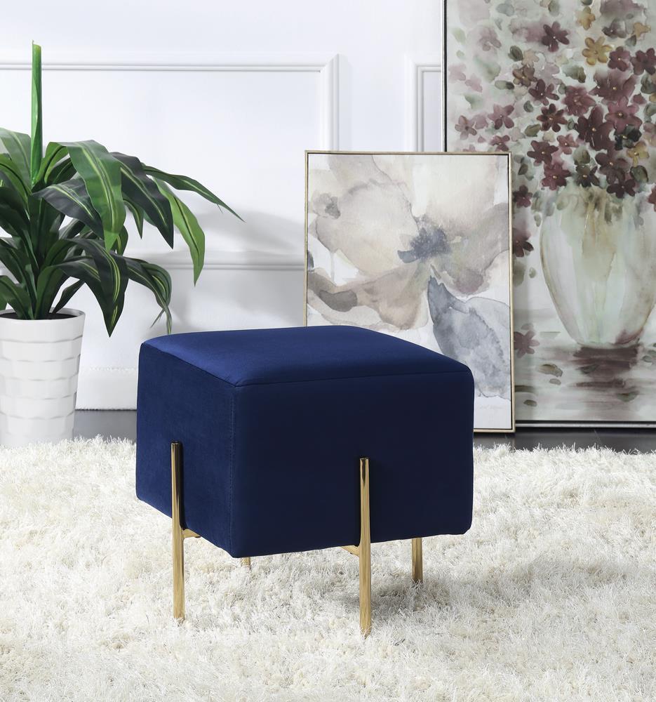 Leonardo - Upholstered Ottoman - Blue