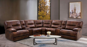 Louella - Power Sectional - Brown