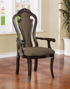 Rosalina - Arm Chair (Set of 2) - Walnut / Beige