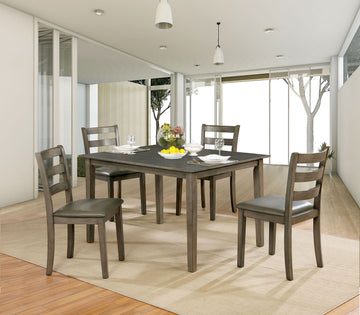 Marcelle - 5 Piece Dining Table Set - Gray