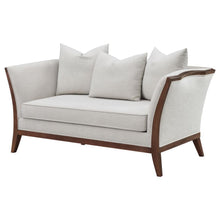 Lorraine - Upholstered Loveseat With Flared Arms - Beige