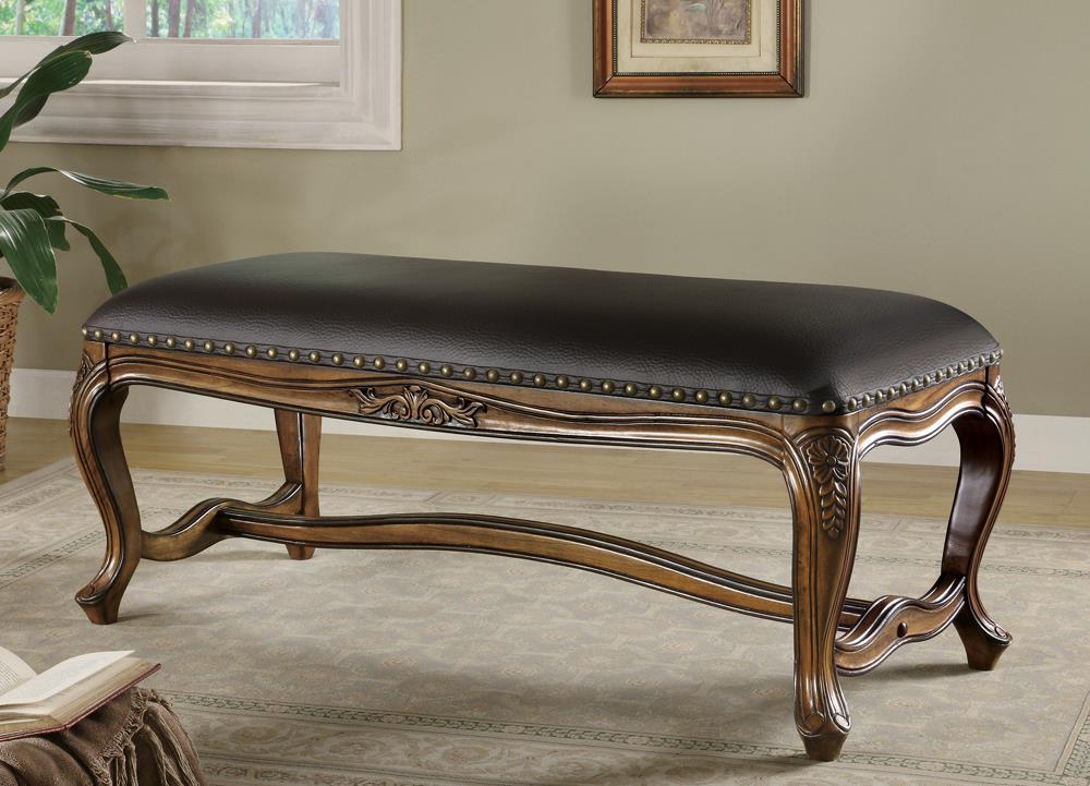 Natalie - Upholstered Bench - Black