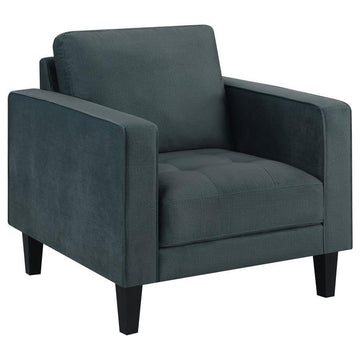 Gulfdale - Cushion Back Upholstered Chair - Dark Teal
