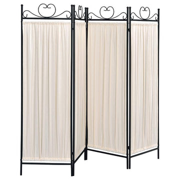 Dove - 4 - Panel Room Divider Folding Shoji Screen - Beige