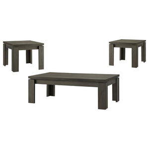 Cain - 3 Piece Occasional Table Set - Weathered Gray