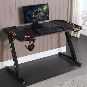 Ardsley - Z-Framed Gaming Desk With Led Lighting - Black