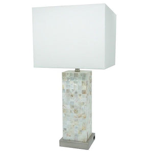 Table Lamp - Pearl Silver / White