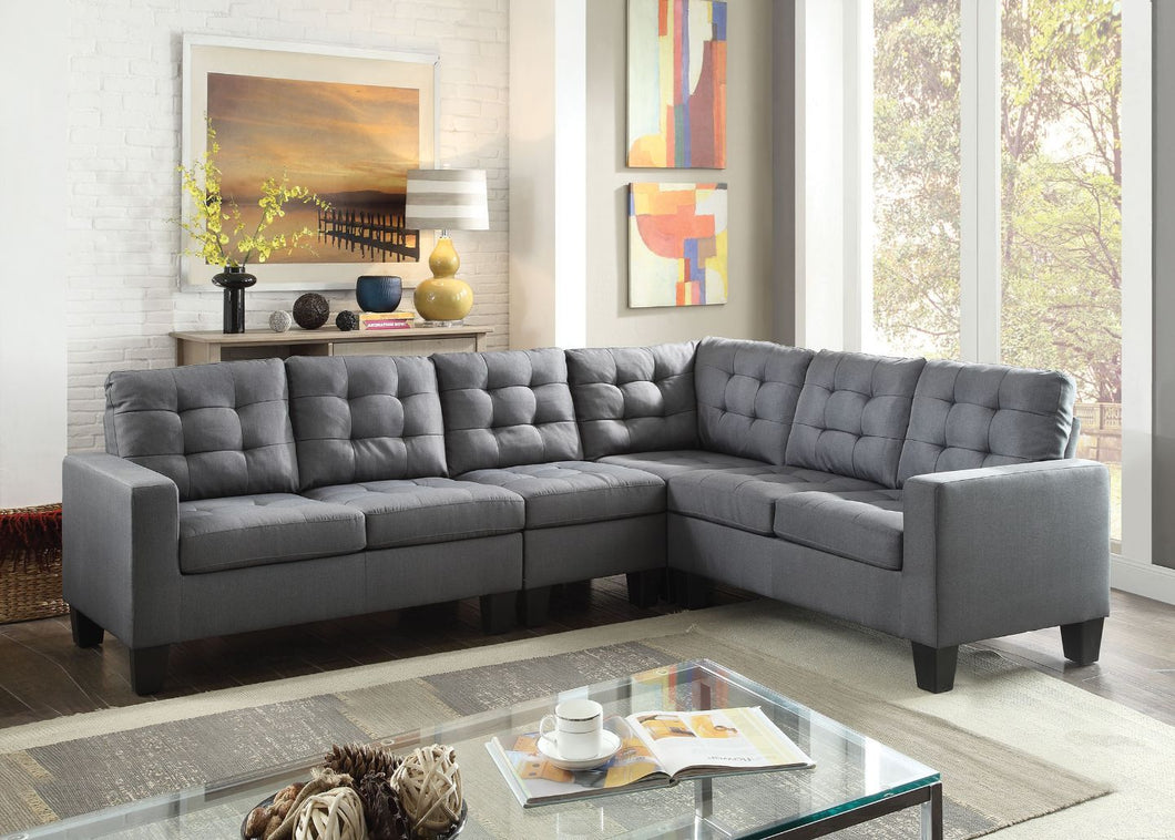 Earsom - Sectional Sofa - Gray Linen