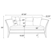 Lorraine - Upholstered Loveseat With Flared Arms - Beige