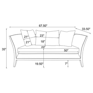 Lorraine - Upholstered Loveseat With Flared Arms - Beige