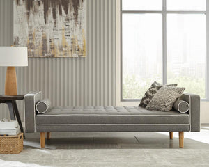 Lassen - Tufted Upholstered Sofa Bed - Pearl Silver