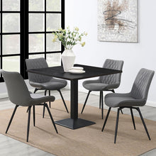 Moxee - Square Dining Table - Espresso and Gunmetal