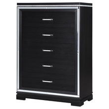 Cappola - Rectangular 5-Drawer Chest - Silver And Black