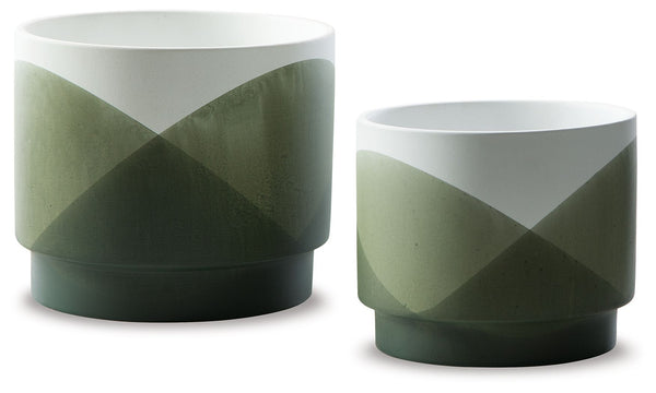 Ardenridge Planter Set (Set of 2) Green / White