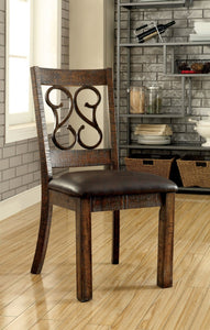 Paulina - Side Chair (Set of 2) - Rustic Walnut / Espresso