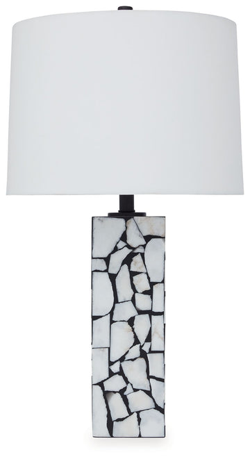 Macaria - Marble Table Lamp - White / Black