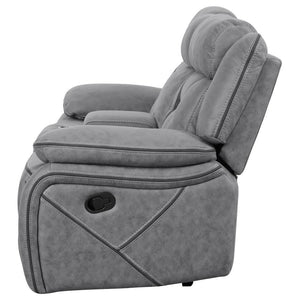 Higgins - Pillow Top Arm Motion Loveseat with Console