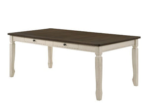 Fedele - Dining Table - Weathered Oak & Cream Finish