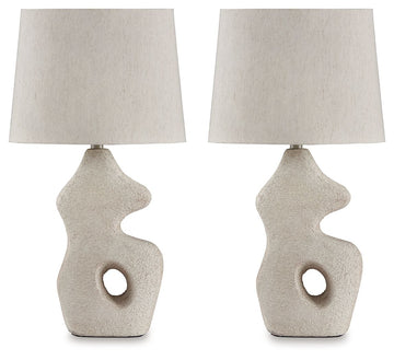 Chadrich - Paper Table Lamp (Set of 2) - Antique Beige