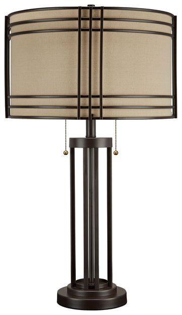 Hanswell - Metal Table Lamp  - Dark Brown