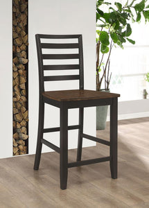 Sanford - Ladder Back Counter Height Stools (Set of 2) - Cinnamon and Espresso