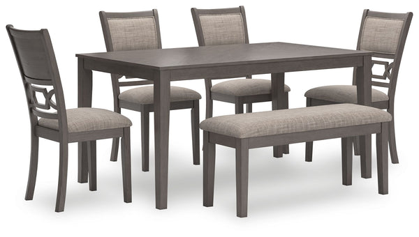 Wrenning Dining Room Table Set (Set of 6) Gray