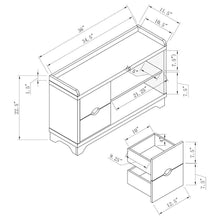 Aylin - 2-Drawer Storage Bench - Medium Brown and Black