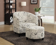 Coaster - Upholstered Accent Chair with Ottoman