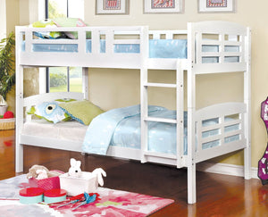 Cassie - Twin Over Twin Bunk Bed - White