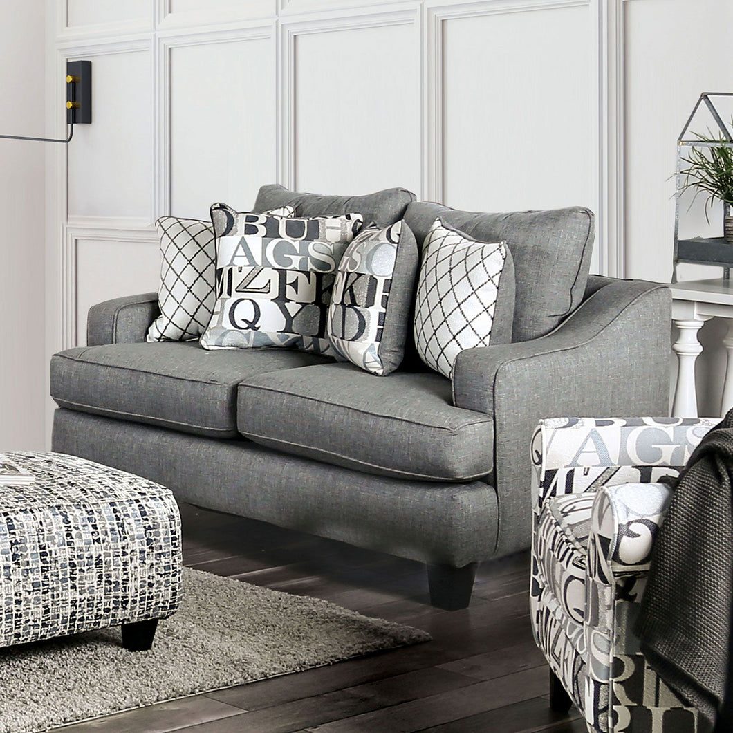 Verne - Loveseat - Bluish Gray