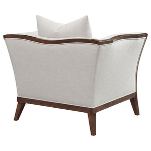 Lorraine - Upholstered Chair With Flared Arms - Beige