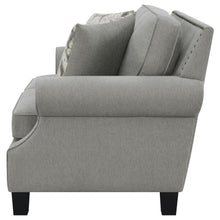 Sheldon - Upholstered Loveseat With Rolled Arms - Grey