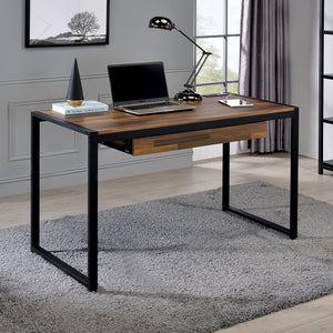 Quincy - Desk - Dark Oak / Matte Black