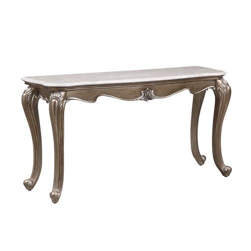 Elozzol - Accent Table - Marble & Antique Bronze Finish - 30