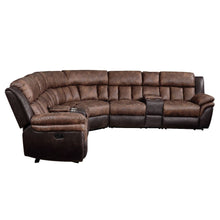 Jaylen - Sectional Sofa - Toffee & Espresso Polished Microfiber