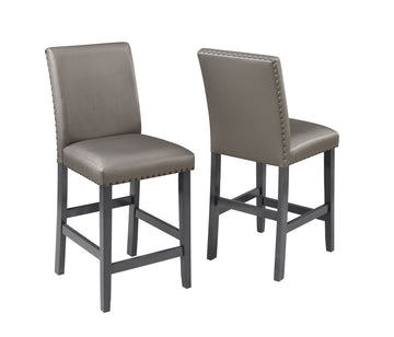 Bankston - Counter Height Chair With Nailhead (Set of 2) - Zinc