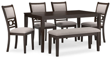 Langwest - Dining Room Table Set (Set of 6) - Brown