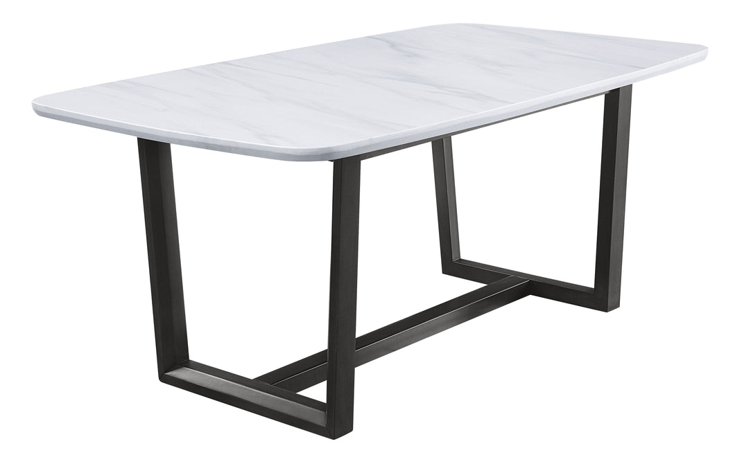 Madan - Dining Table - Marble Top & Weathered Gray Finish