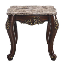 Ragnar - End Table - Marble Top & Cherry Finish