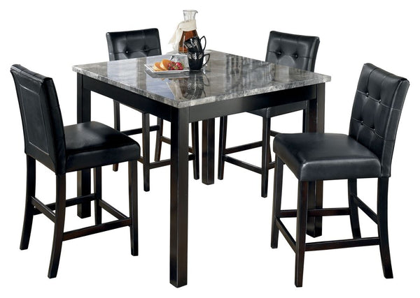 Maysville Square Counter TBL Set (Set of 5) Black