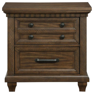 Bennington - Rectangular 2-Drawer Nightstand - Acacia Brown